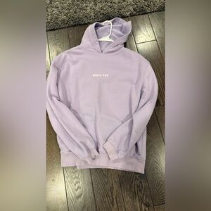 Purple white fox hoodie